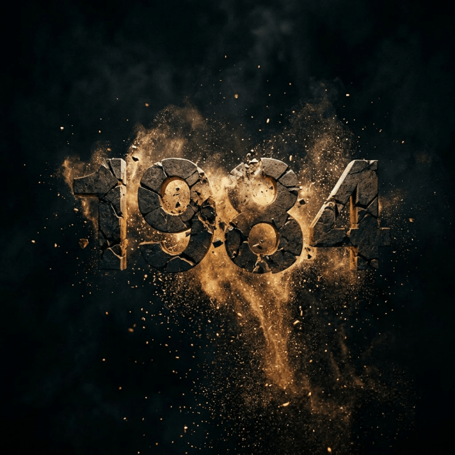 'FORGOTTEN' in large cracked letters breaking apart with dust and fragments